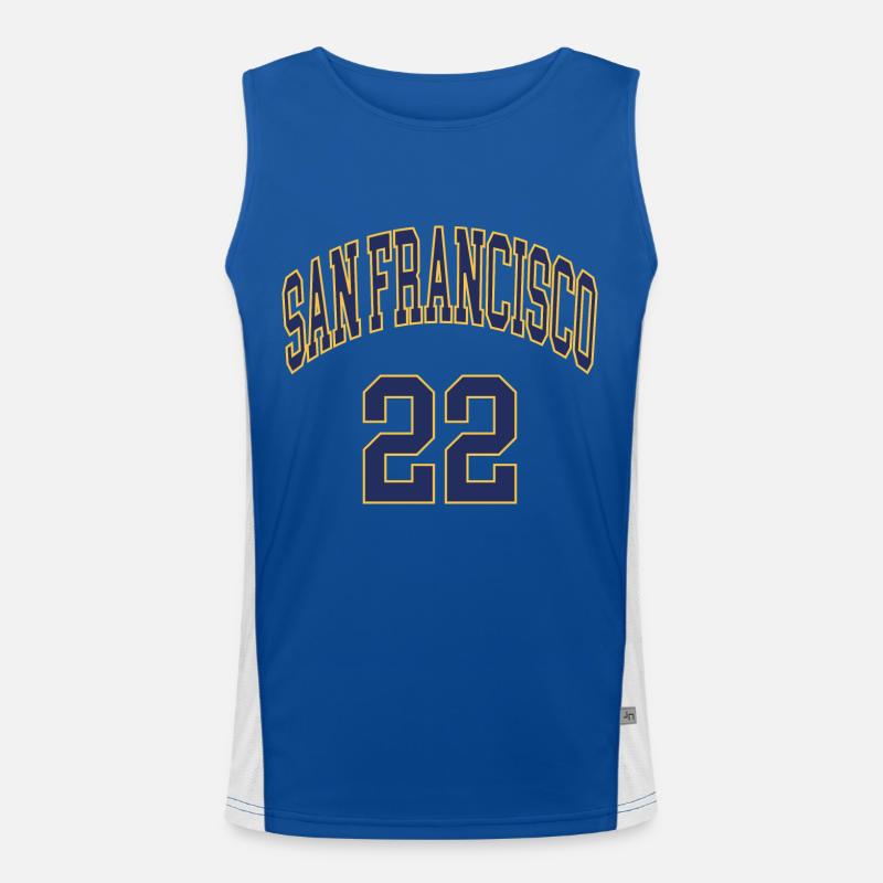 San Francisco 22 - Men's Functional Contrast Tank Top  - royal/white