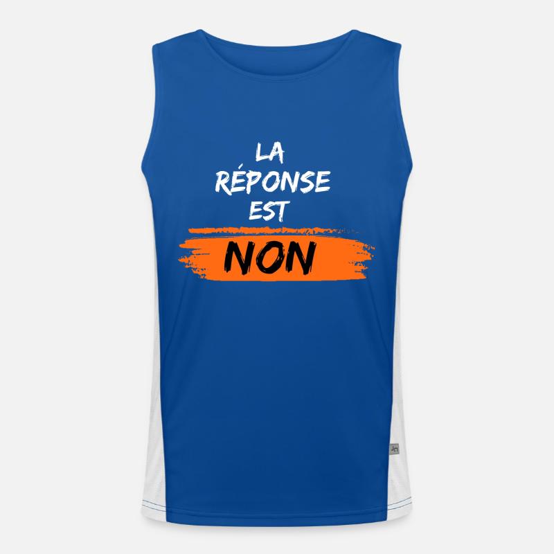 La Réponse est Non Débardeur respirant contrasté Homme 