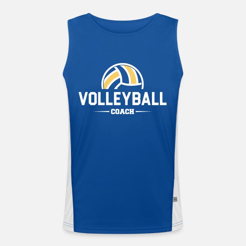 Volleyballtrainer Geschenk | Trainer Volleyball Funktionelles Kontrast-Tank Top für Männer 