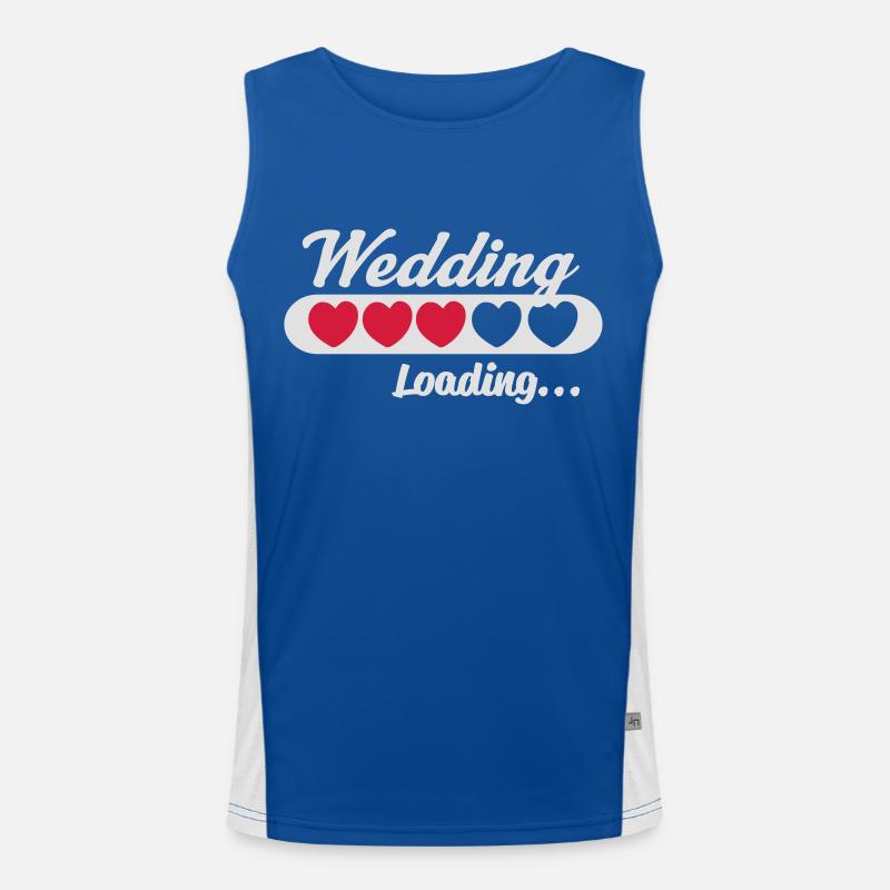 Wedding Loading_v2_heartb Funktionelles Kontrast-Tank Top für Männer 
