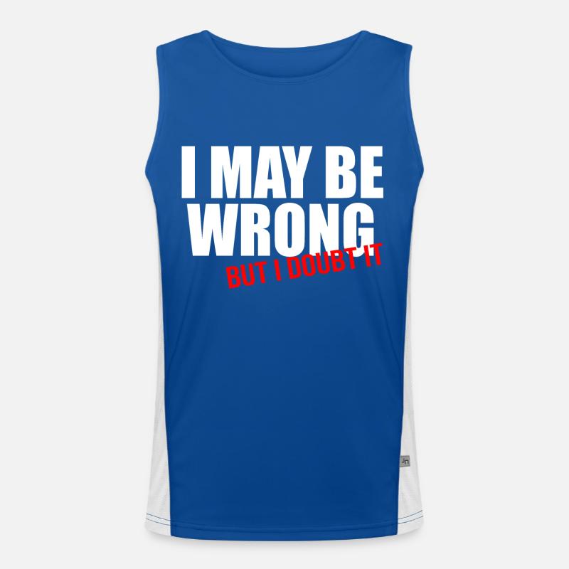 I may be wrong but i doubt it - Men's Functional Contrast Tank Top  - royal/white
