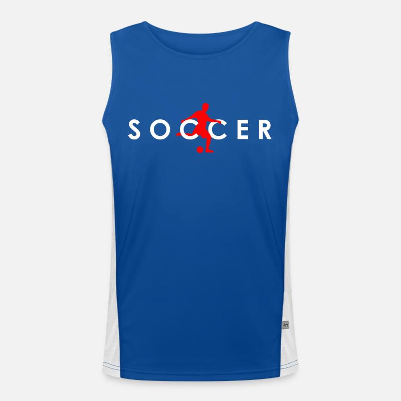 Fußball Soccer Funktionelles Kontrast-Tank Top für Männer 