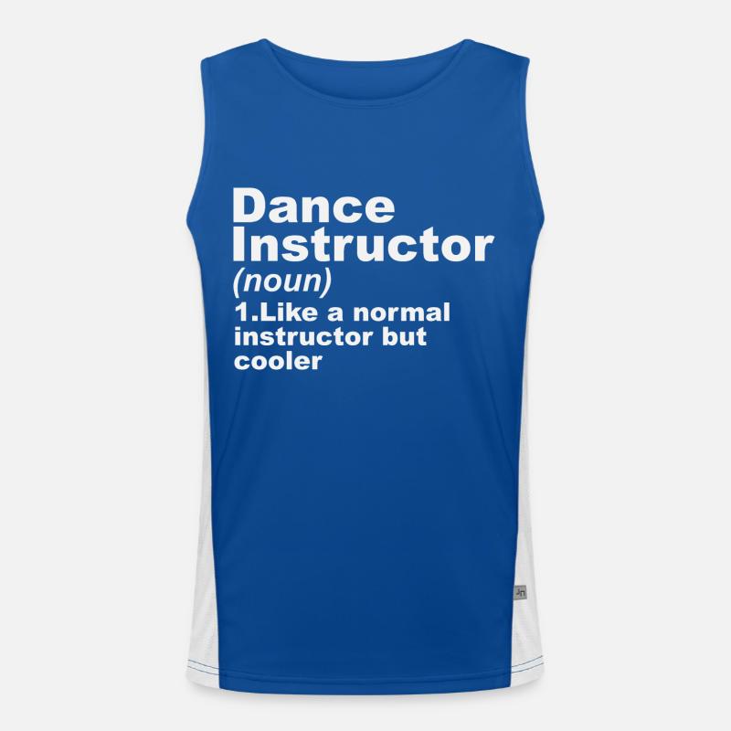 Dance Instructor Definition - Men's Functional Contrast Tank Top - royal/white