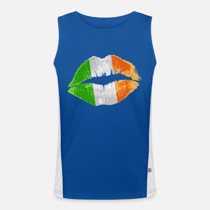 Kiss (Ireland / Éire) Men's Functional Contrast Tank Top 