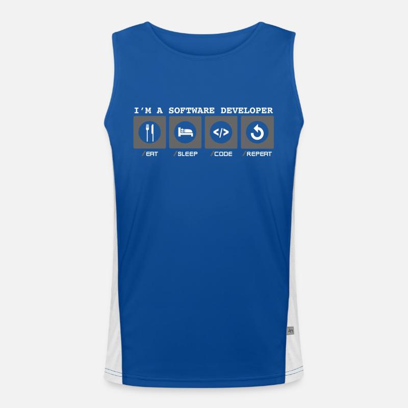 I'm a Software Developer - Softwareentwicklerin - Men's Functional Contrast Tank Top - royal/white