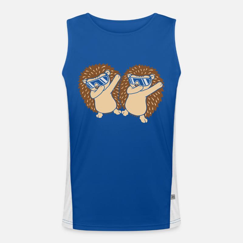Amis Équipe dabbing Hedgehog Débardeur respirant contrasté Homme 