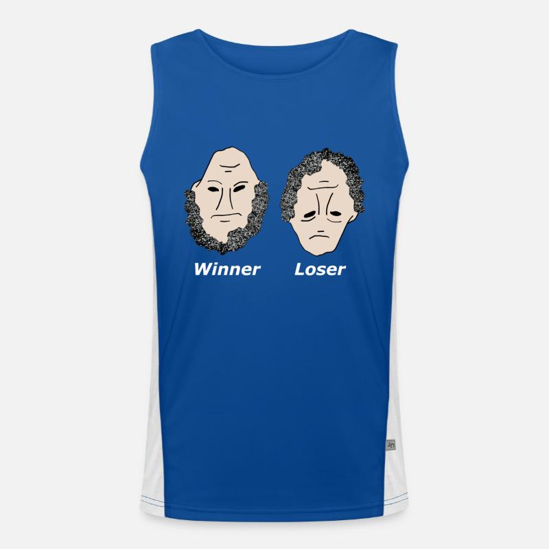 Winner & Loser (Gagnant Perdant) blanc Débardeur respirant contrasté Homme 