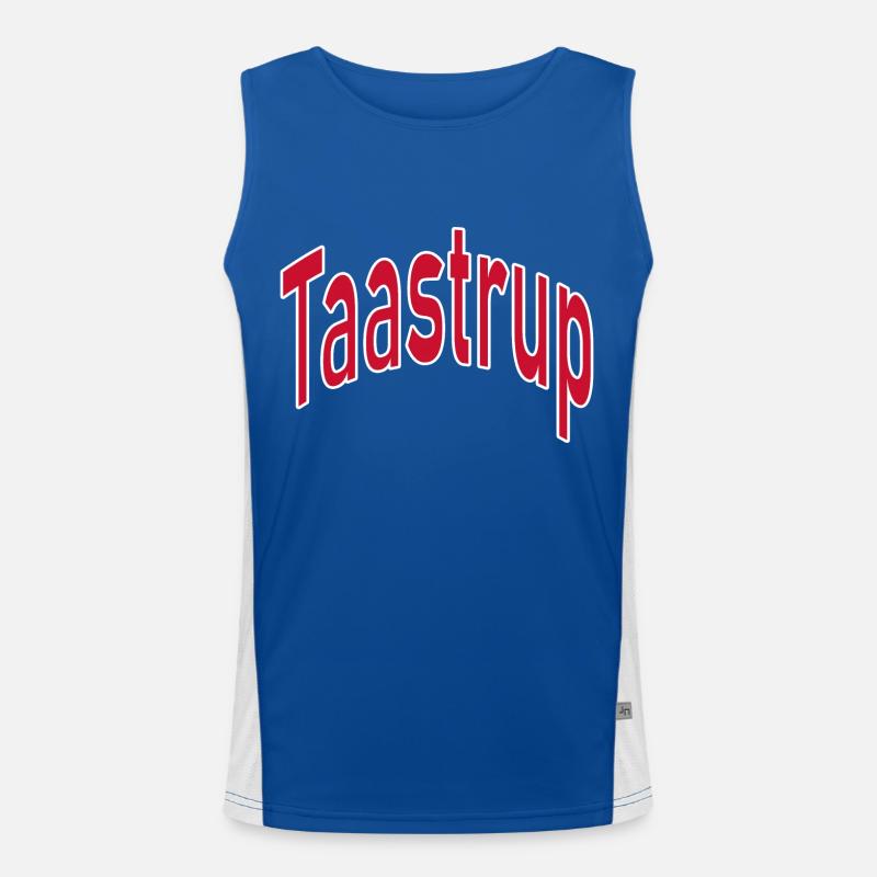 Taastrup - Men's Functional Contrast Tank Top  - royal/white