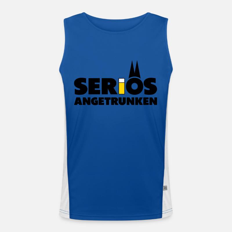 Seriös angetrunken mit Kölsch Funktionelles Kontrast-Tank Top für Männer 