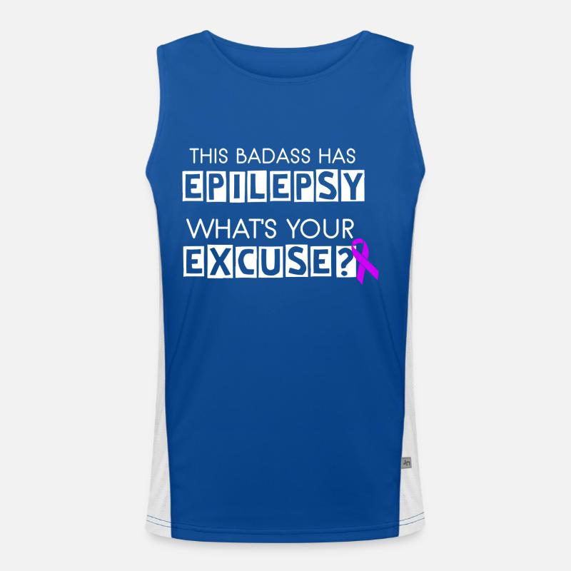 This Badass Has Epilepsy Men's Functional Contrast Tank Top 