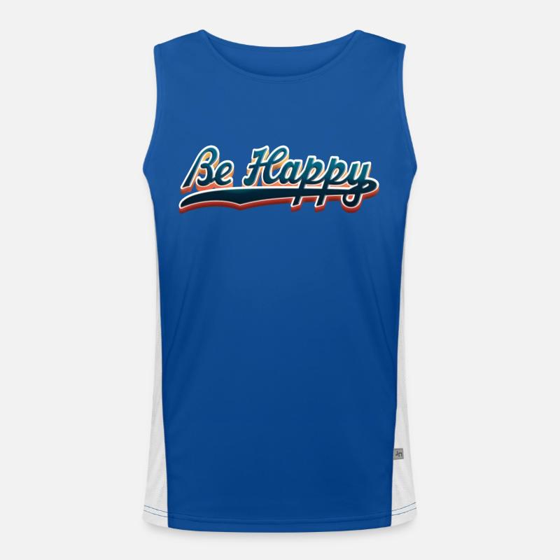 Sei glücklich Funktionelles Kontrast-Tank Top für Männer 