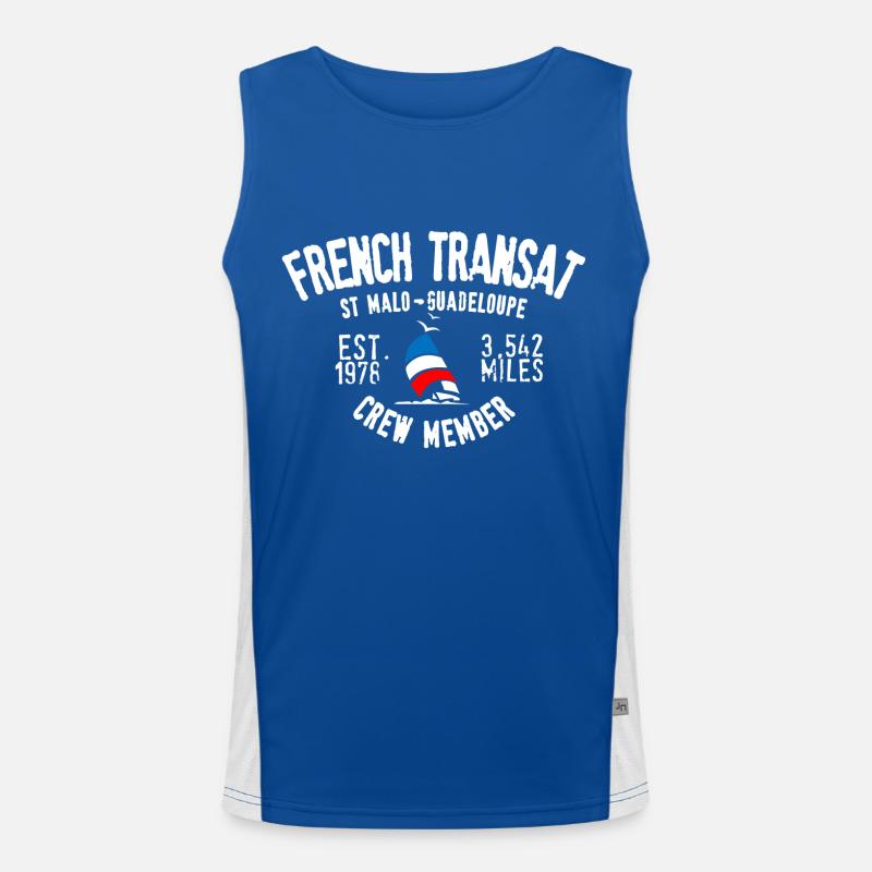 French Transat 2022 crew member St Malo Men's Functional Contrast Tank Top 
