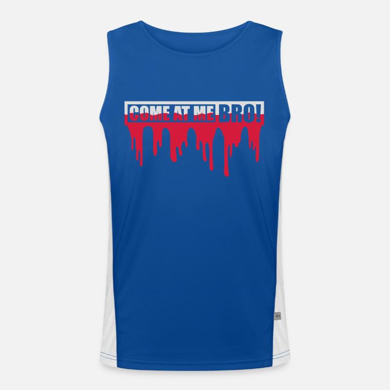 come at me bro - Men's Functional Contrast Tank Top  - royal/white