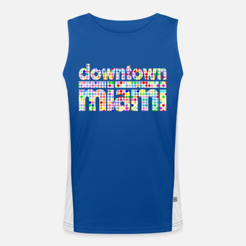 Downtown Miami Dots Stil Funktionelles Kontrast-Tank Top für Männer 