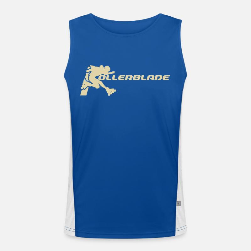 rollerblader silhouette hell Funktionelles Kontrast-Tank Top für Männer 