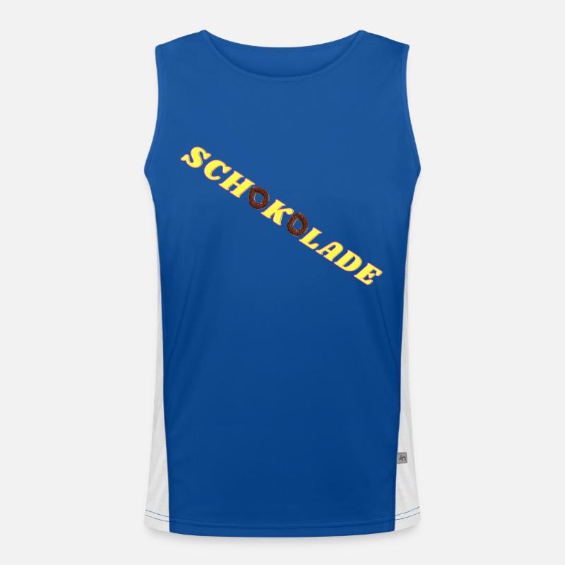 Schokolade Funktionelles Kontrast-Tank Top für Männer 