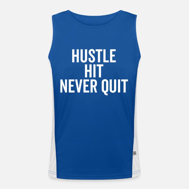 Hustle Hit Never Quit Débardeur respirant contrasté Homme 