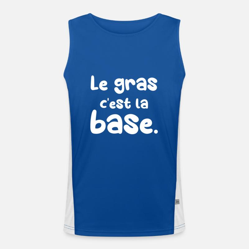 Le gras c'est la base. Débardeur respirant contrasté Homme 