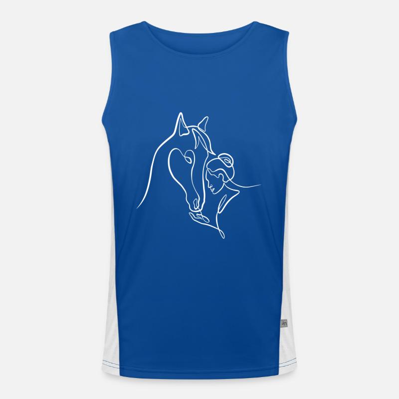 Reiten aus Leidenschaft Funktionelles Kontrast-Tank Top für Männer 