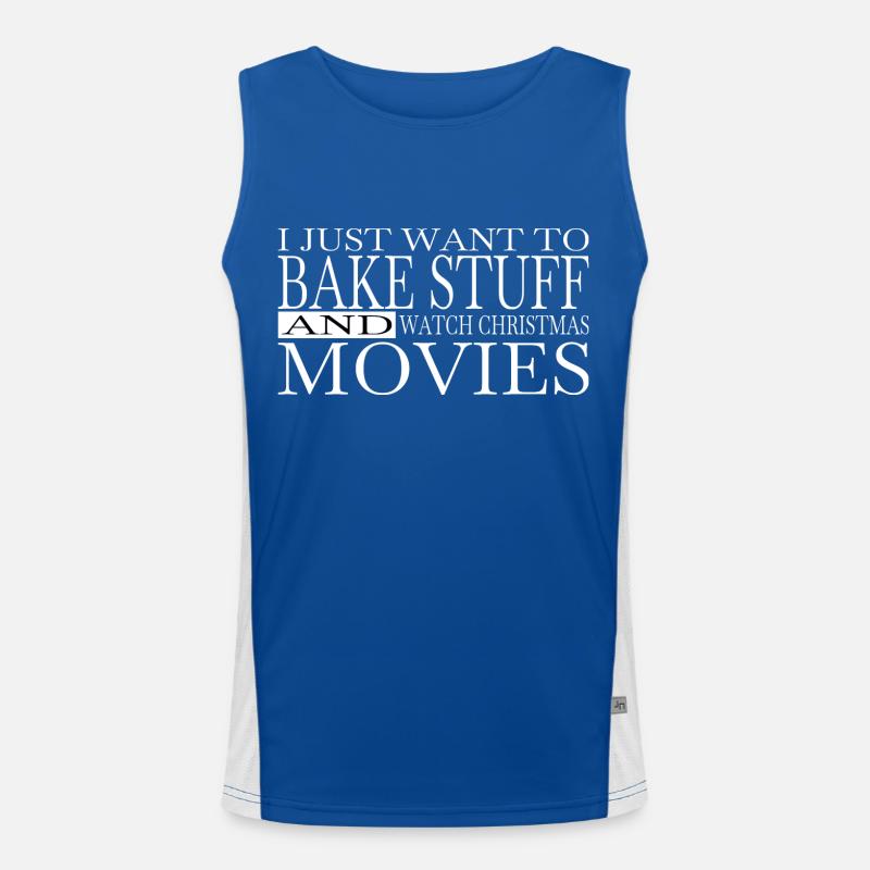 Typography Baker Profession Cute Pastry Shop Men's Functional Contrast Tank Top 