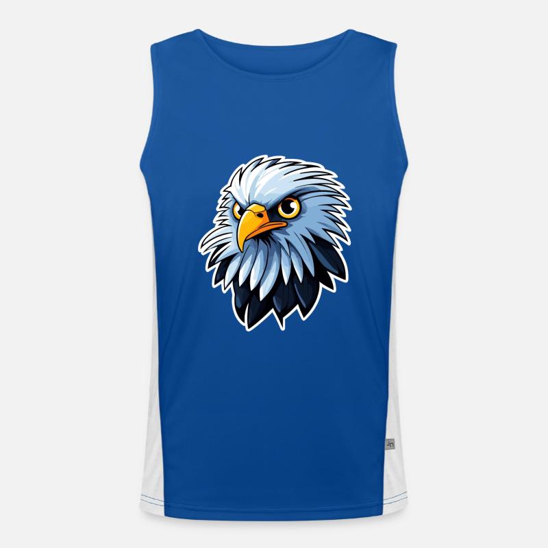 Adler Vogel Zeichnung Funktionelles Kontrast-Tank Top für Männer 