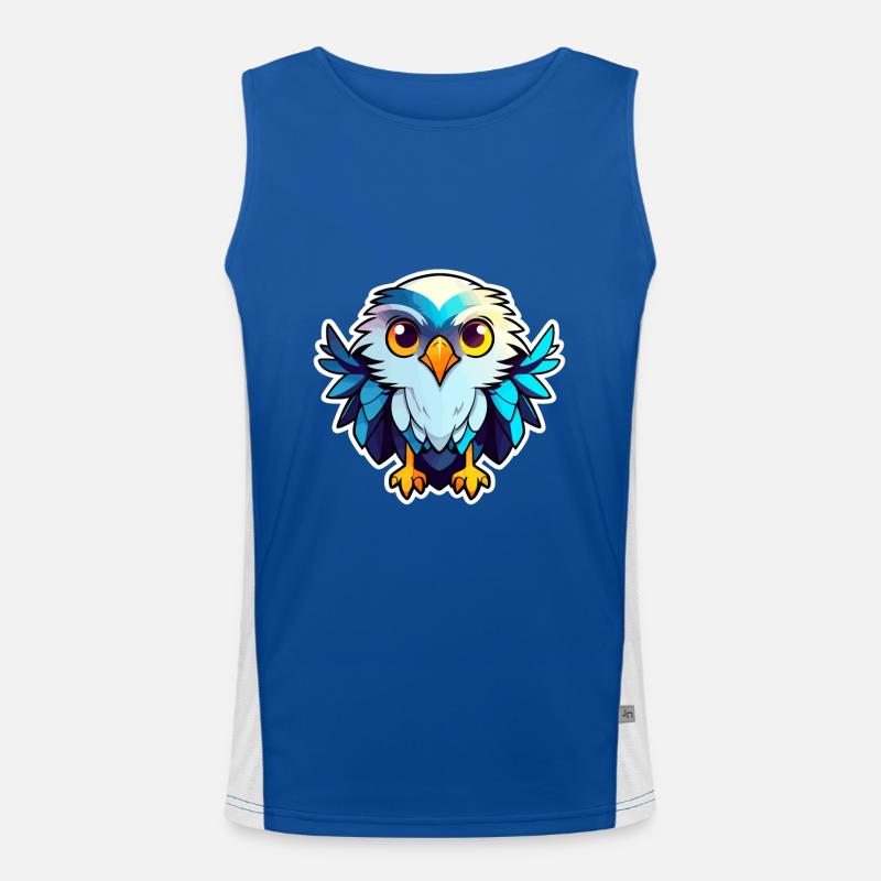 Adler Vogel Zeichnung Funktionelles Kontrast-Tank Top für Männer 