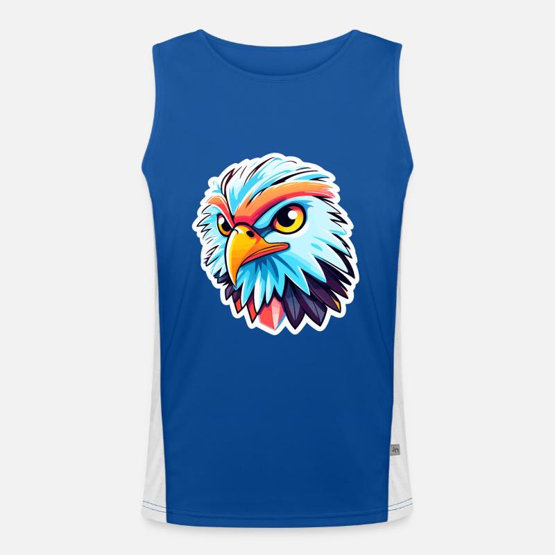 Adler Vogel Zeichnung Funktionelles Kontrast-Tank Top für Männer 