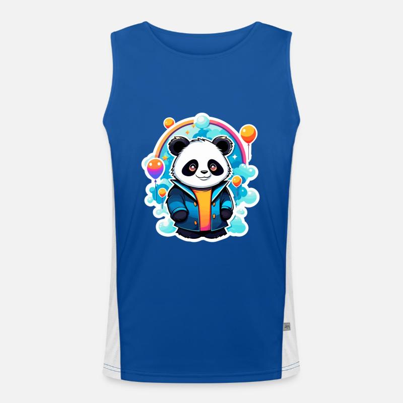 Dessin de panda Débardeur respirant contrasté Homme 
