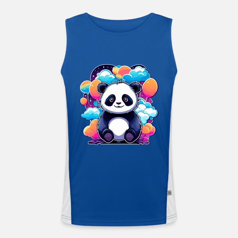 Dessin de panda Débardeur respirant contrasté Homme 