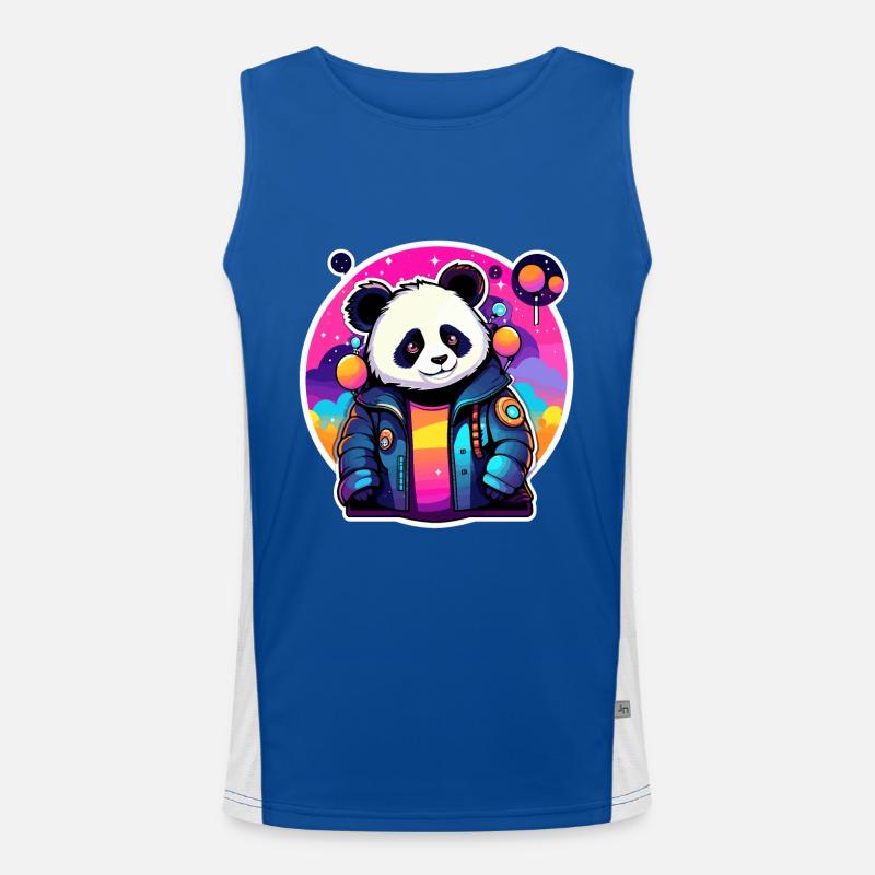 Dessin de panda Débardeur respirant contrasté Homme 