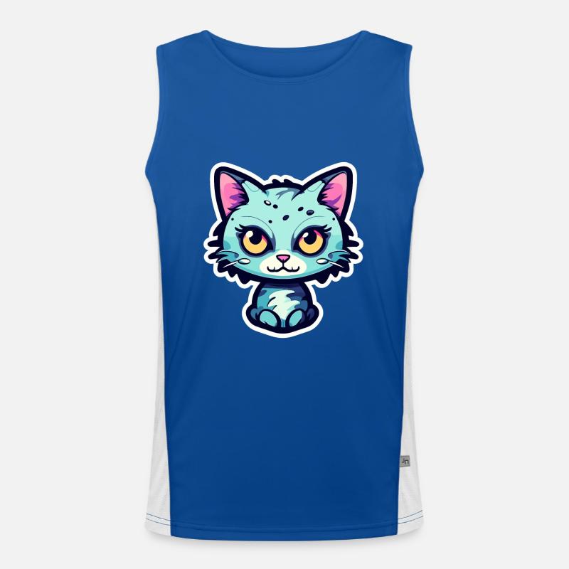 Illustration de chat mignon Débardeur respirant contrasté Homme 