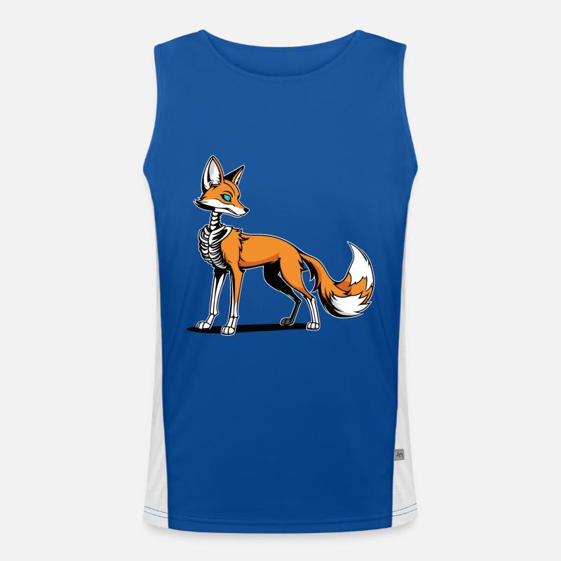 Fuchs Skelett Illustration Funktionelles Kontrast-Tank Top für Männer 