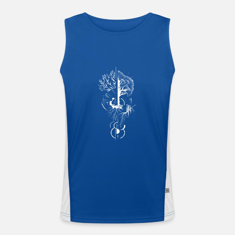 Dotwork-Kunst Funktionelles Kontrast-Tank Top für Männer 