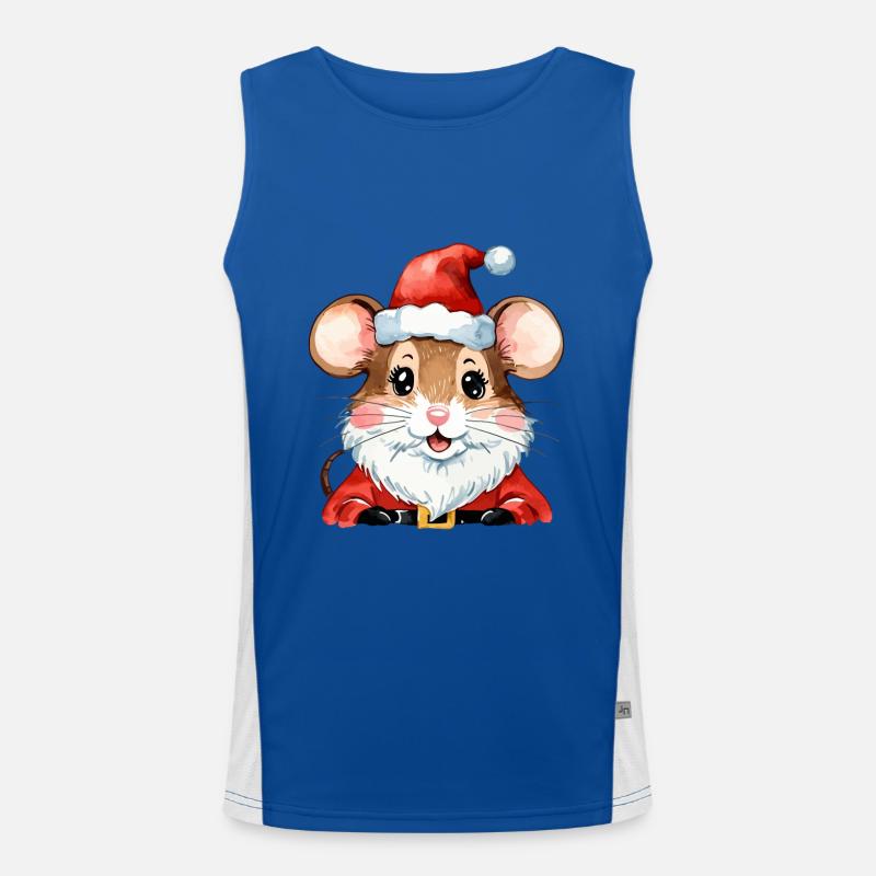 Dessin de Noël Souris Débardeur respirant contrasté Homme 