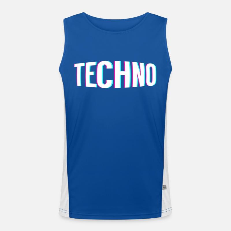 Techno 3D Funktionelles Kontrast-Tank Top für Männer 