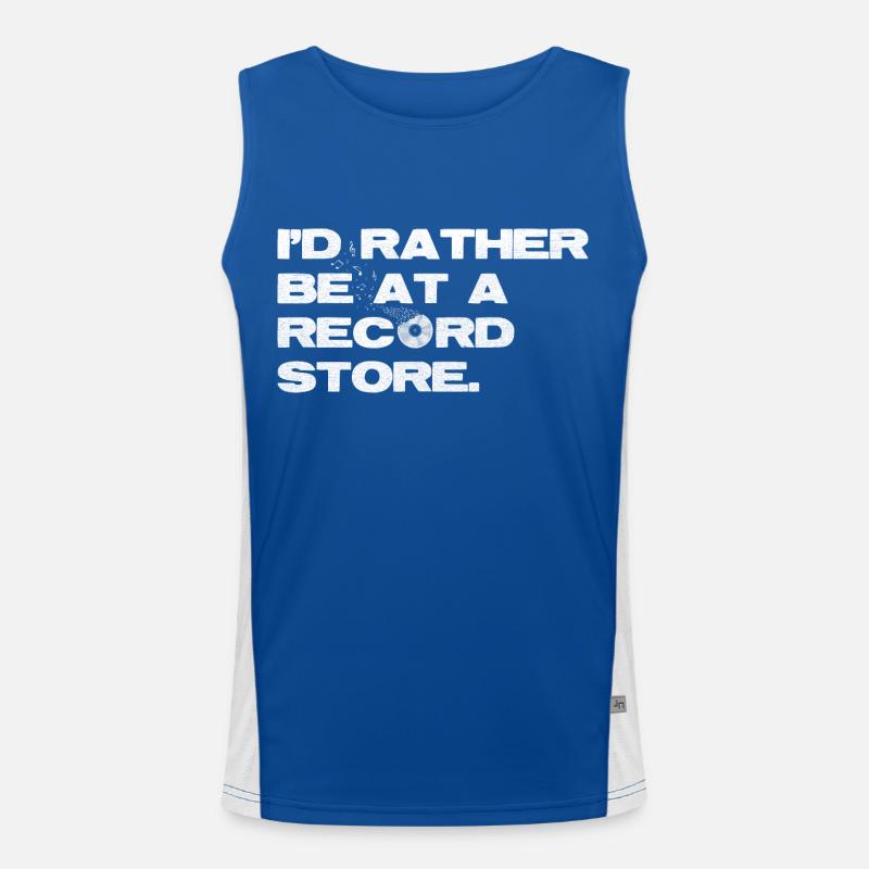 id rather be at a record store Men's Functional Contrast Tank Top 