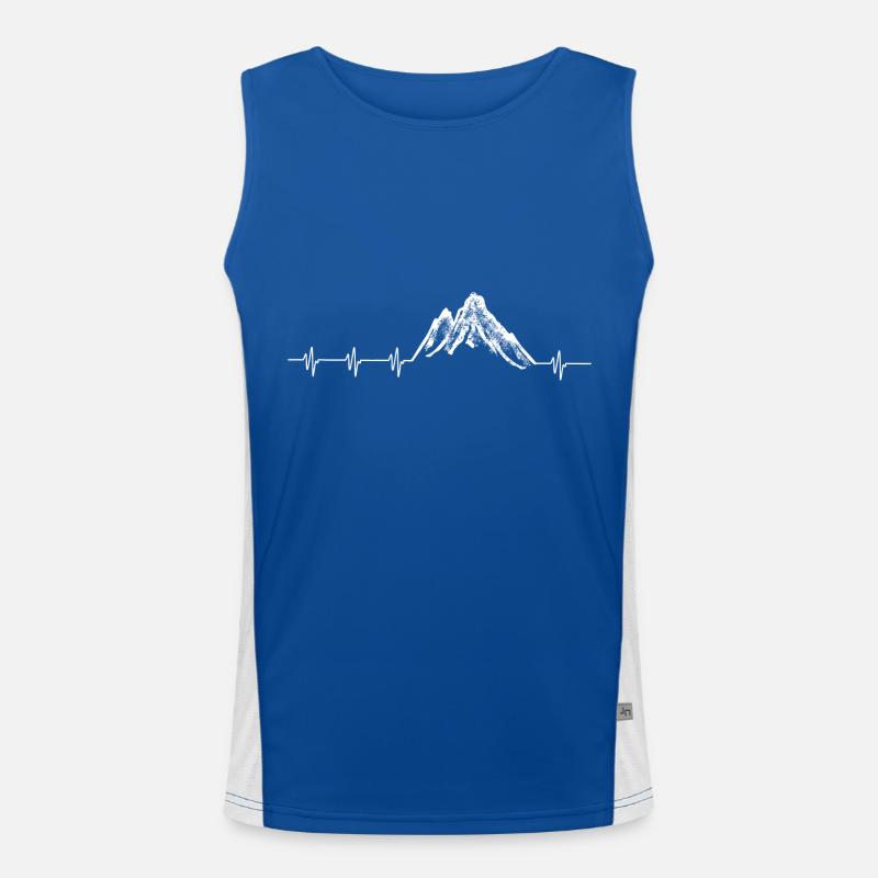 Snow covered mountains Men's Functional Contrast Tank Top 