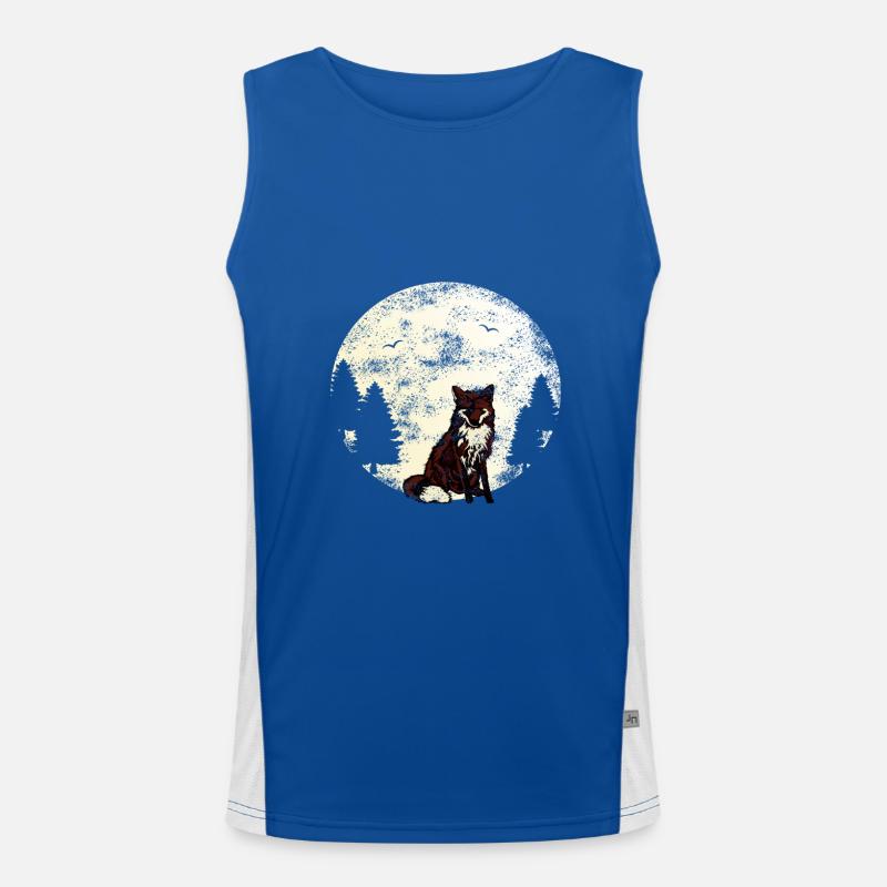 Fuchs Wald Funktionelles Kontrast-Tank Top für Männer 