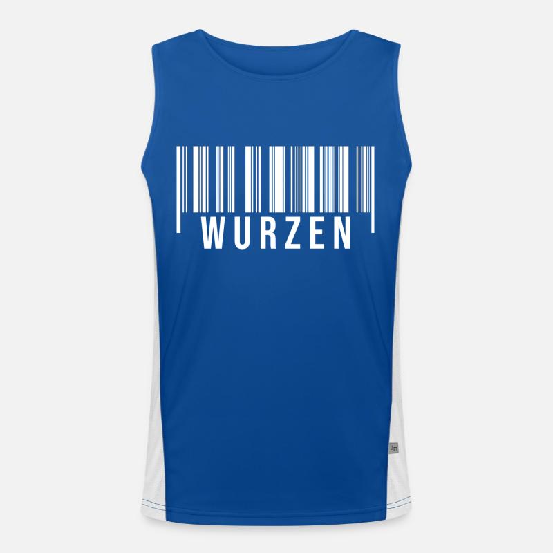 Wurzen Strichcode Funktionelles Kontrast-Tank Top für Männer 