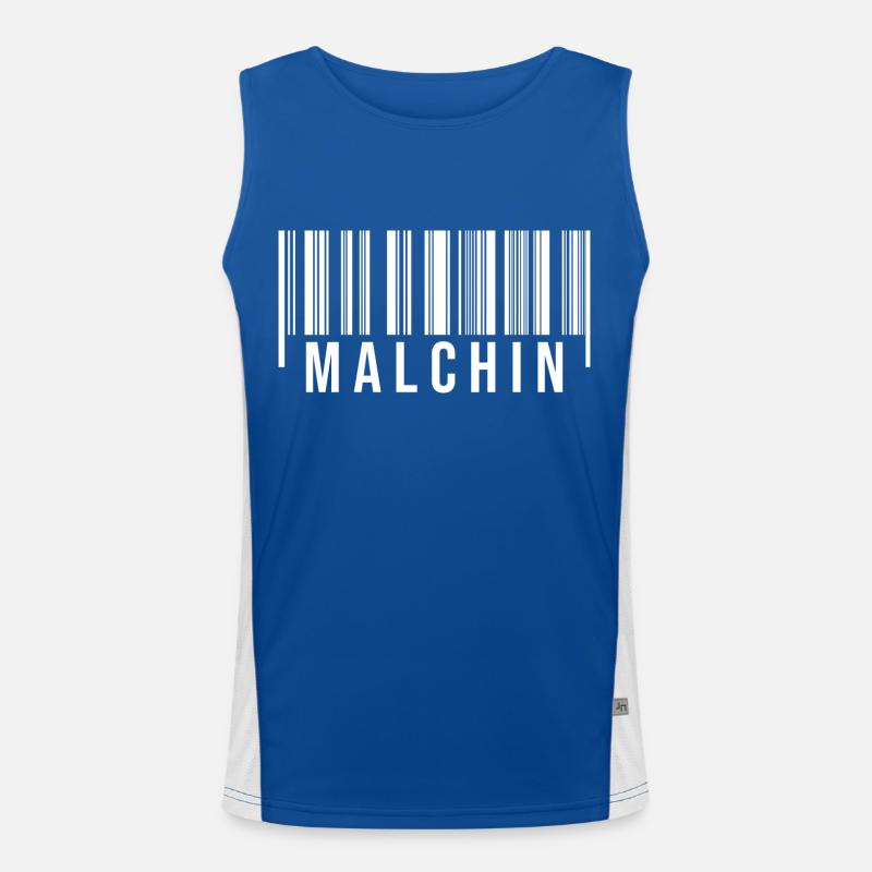 Malchin Strichcode Funktionelles Kontrast-Tank Top für Männer 