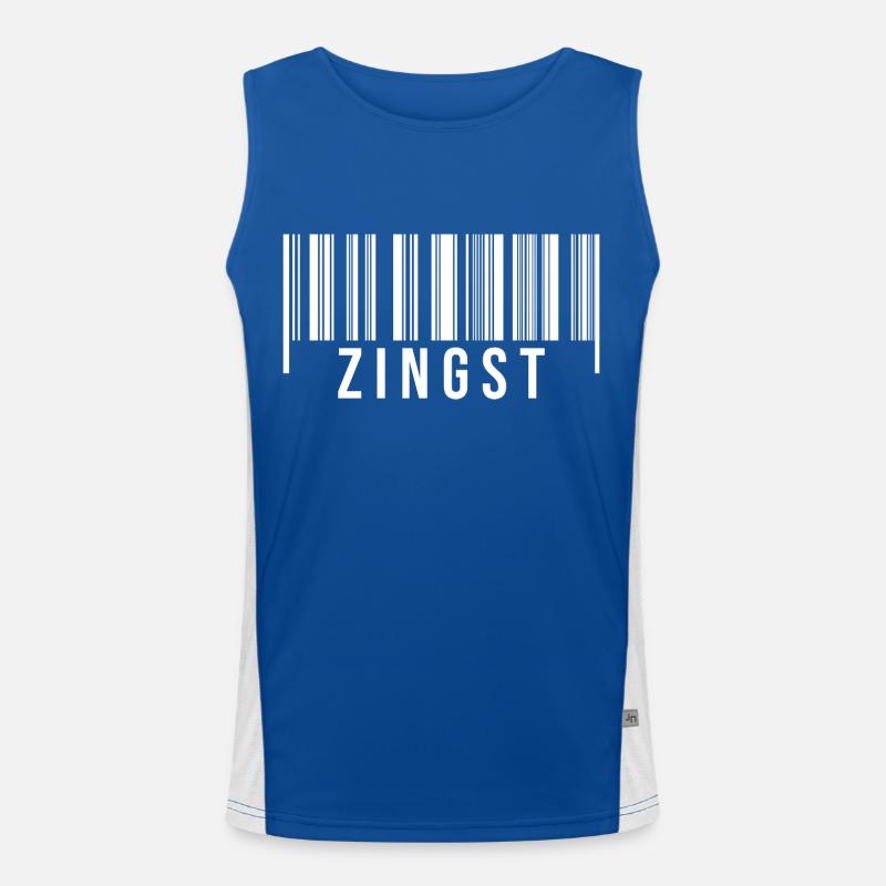 Zingst Strichcode Funktionelles Kontrast-Tank Top für Männer 