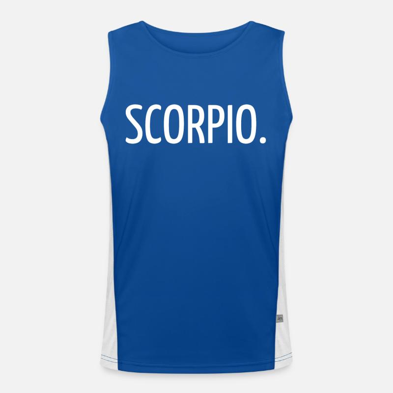 Scorpio - Men's Functional Contrast Tank Top  - royal/white