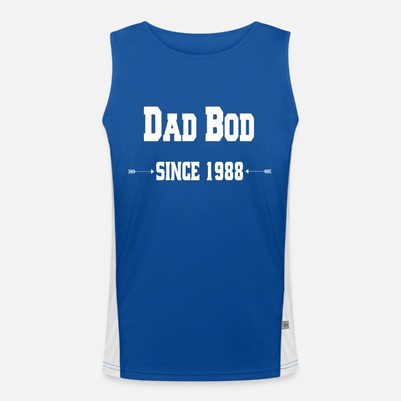 Dad Bod since 1988 Funktionelles Kontrast-Tank Top für Männer 
