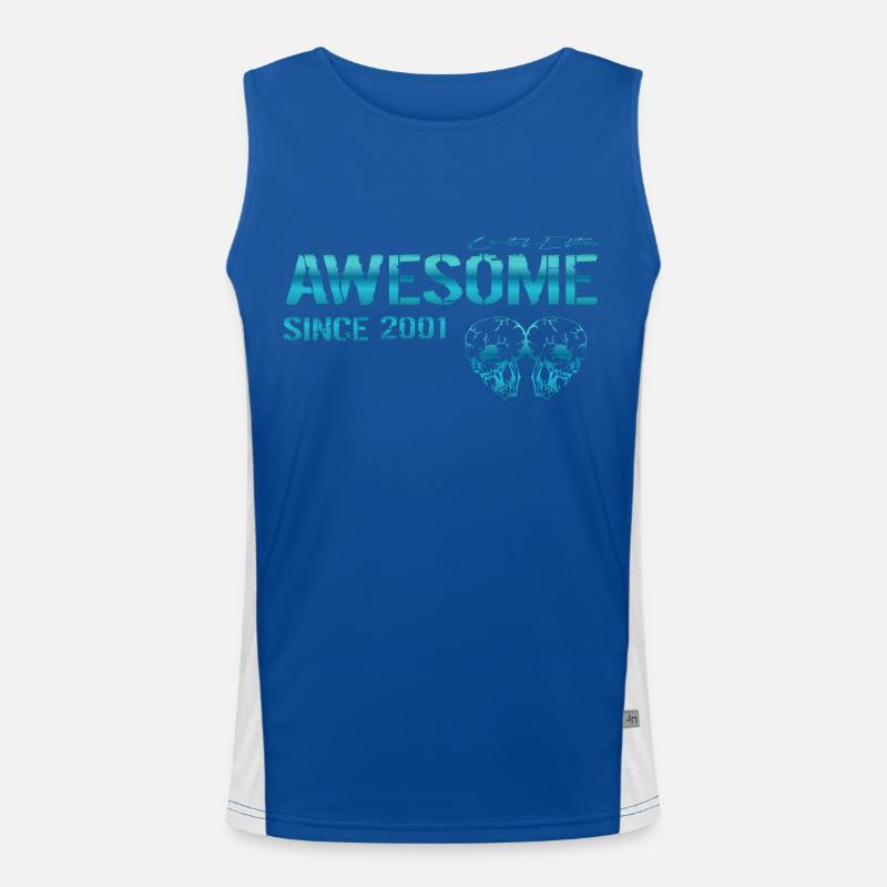 Awesome since 2001 Gift Men's Functional Contrast Tank Top 