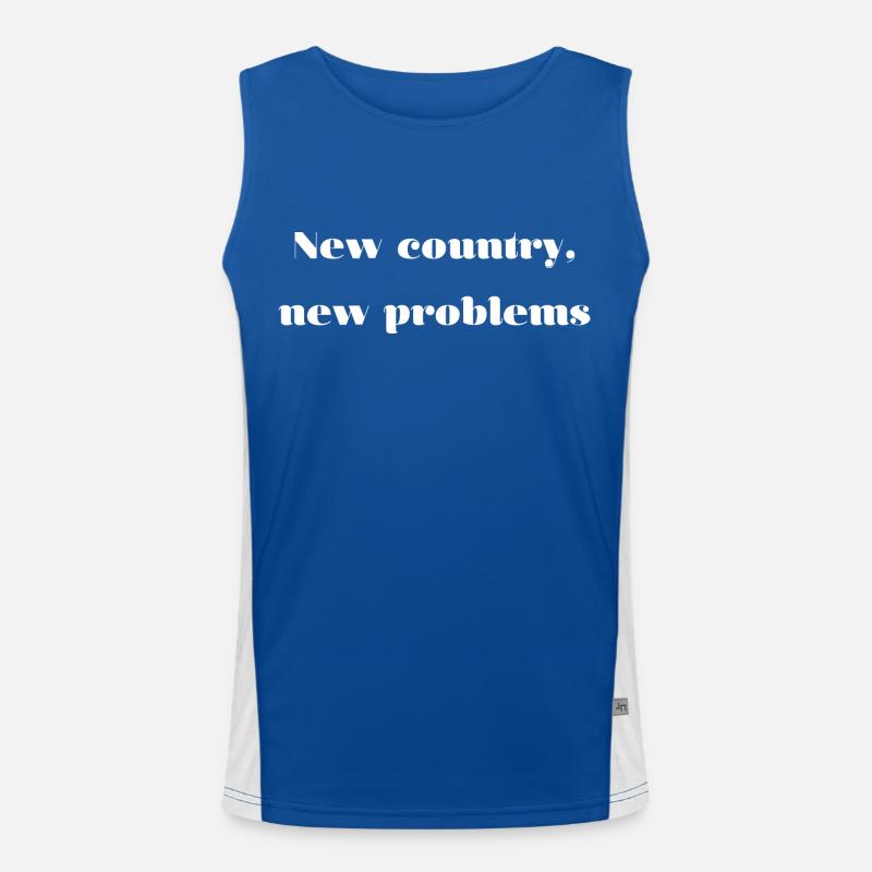 Emigration Problems Saying English Men's Functional Contrast Tank Top 