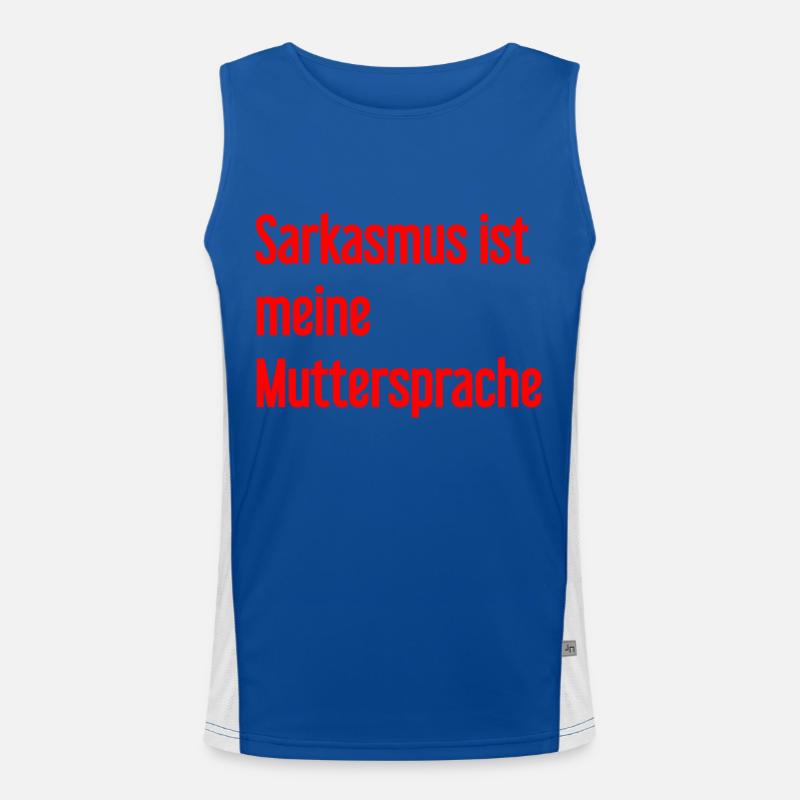 Sarkasmus-Profi Funktionelles Kontrast-Tank Top für Männer 