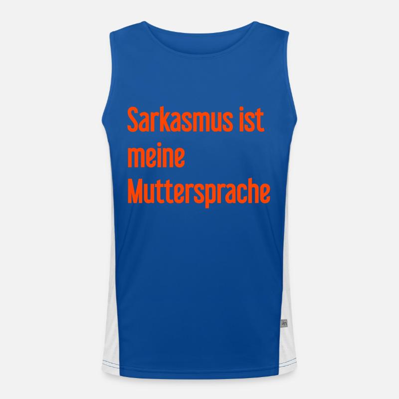 Sarkasmus-Profi Funktionelles Kontrast-Tank Top für Männer 