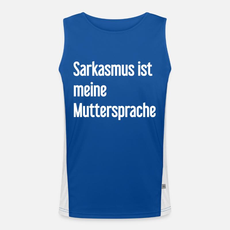 Sarkasmus-Profi Funktionelles Kontrast-Tank Top für Männer 