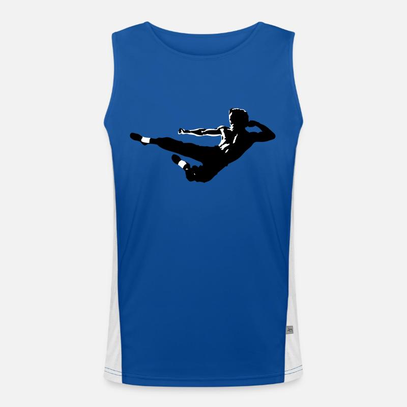 bruce lee - Men's Functional Contrast Tank Top  - royal/white