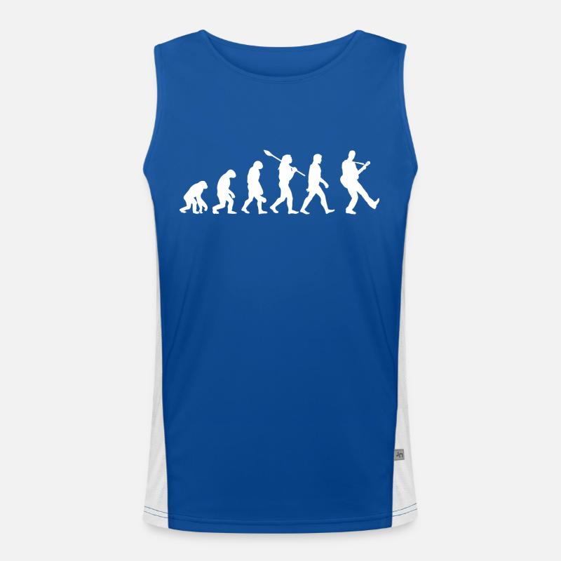 Evolutionary guitar - Men's Functional Contrast Tank Top  - royal/white
